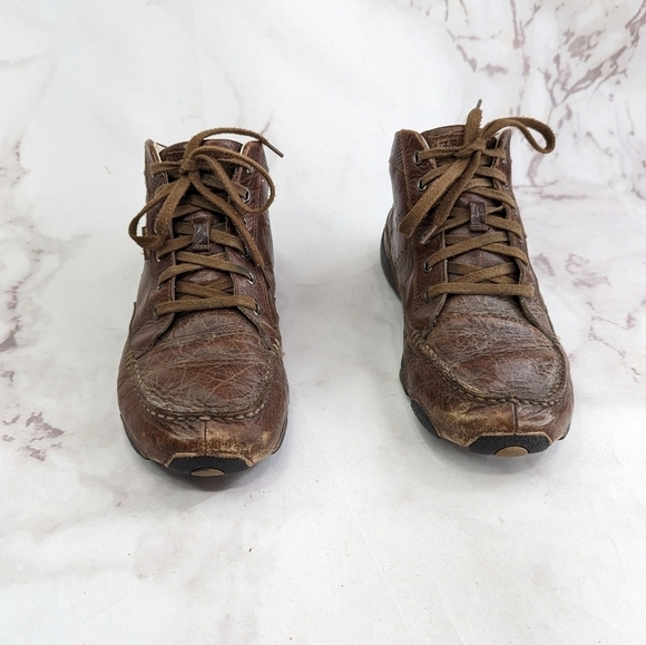 HS Trask Boots Mens 11 Kalispell Brown Leather Lace Up Chukka Ankle Shoes - Picture 2 of 11